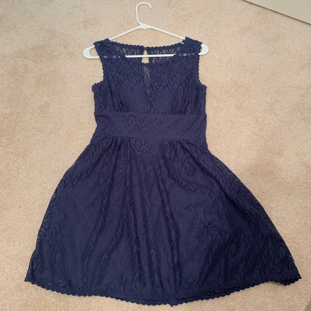 Navy lace dress